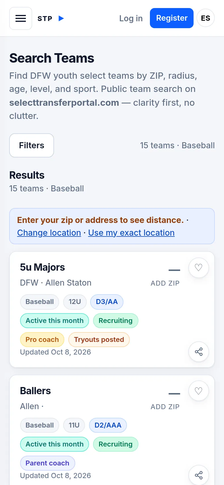Search Teams results